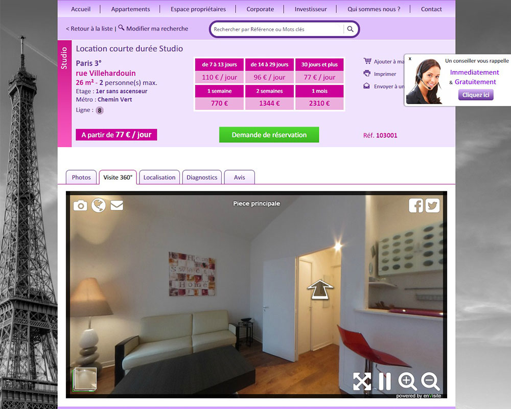 Home Rental Service - visite virtuelle